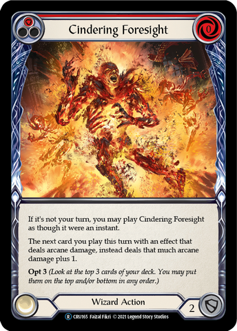 Cindering Foresight (Red) (Rainbow Foil) [CRU165-RF] Unlimited Rainbow Foil