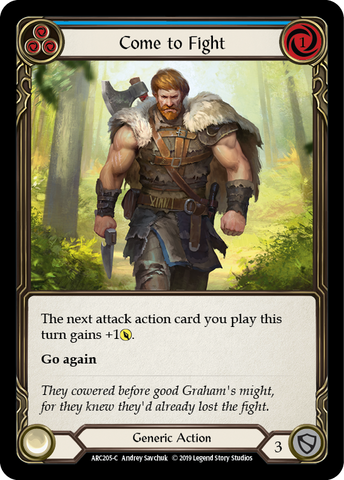 Come to Fight (Blue) [ARC205-C] 1st Edition Rainbow Foil