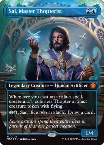 Sai, Master Thopterist (Borderless) [Foundations Commander]