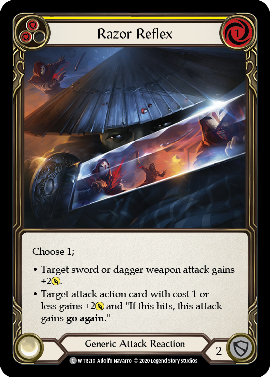 Razor Reflex (Yellow) [WTR210] Unlimited Edition Rainbow Foil
