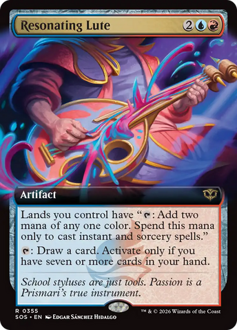 Resonating Lute (Extended Art) [Secrets of Strixhaven]