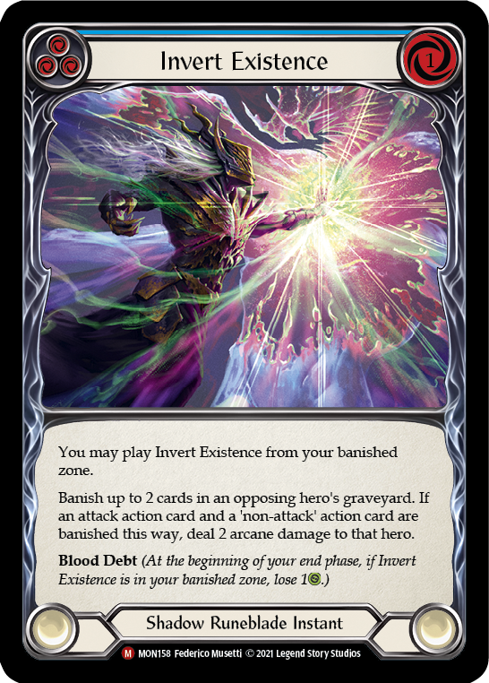 Invert Existence  (Rainbow Foil) [MON158-RF] 1st Edition Rainbow Foil