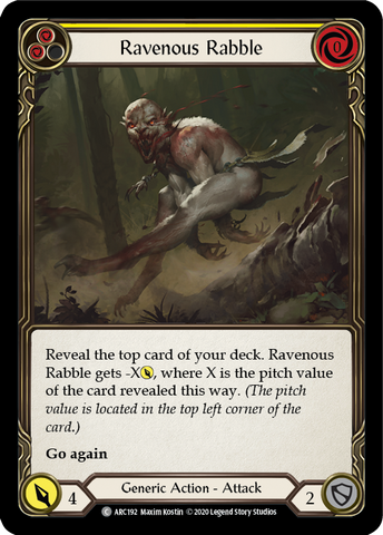 Ravenous Rabble (Yellow) [ARC192] Unlimited Edition Rainbow Foil