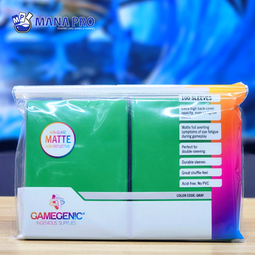 GAMEGENIC GREEN MATTE PRIME SLEEVES 100