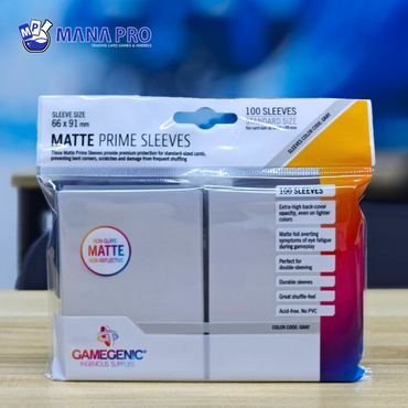 GAMEGENIC WHITE MATTE PRIME SLEEVES 100