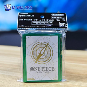 ONE PIECE CARD GAME GREEN WHITE OFFICIAL SLEEVES