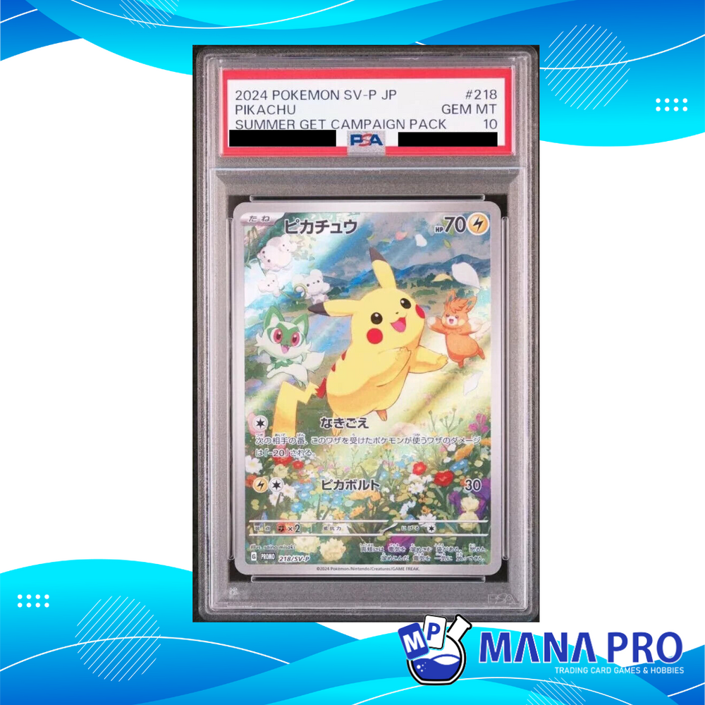 PIKACHU PROMO 218/SV-P PSA 10 JPN