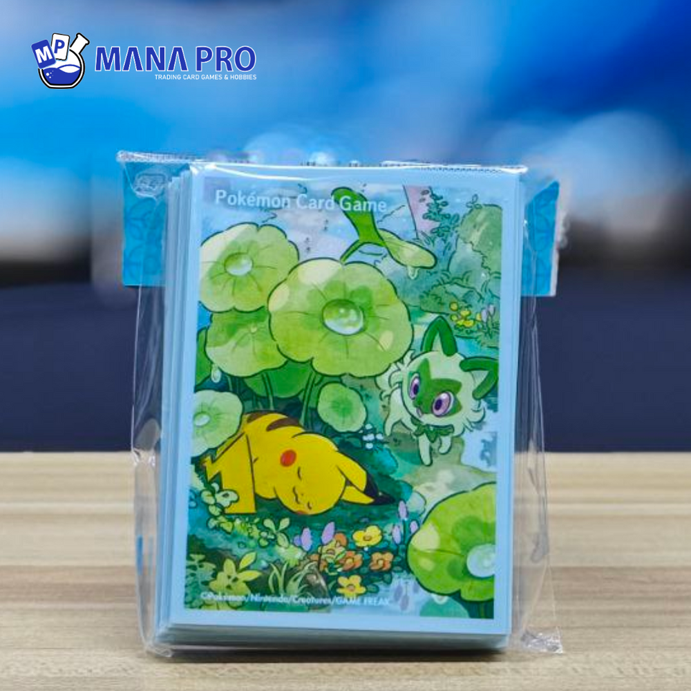 CARD SLEEVES - PIKACHU AND SPRIGATITO (64-PACK) (POKEMON CENTER JAPAN CARD SLEEVES - PIKACHU AND SPRIGATITO (64-PACK) (POKEMON CENTER JAPAN