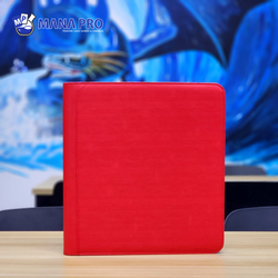 12 POCKET RED ZIPPED BINDER