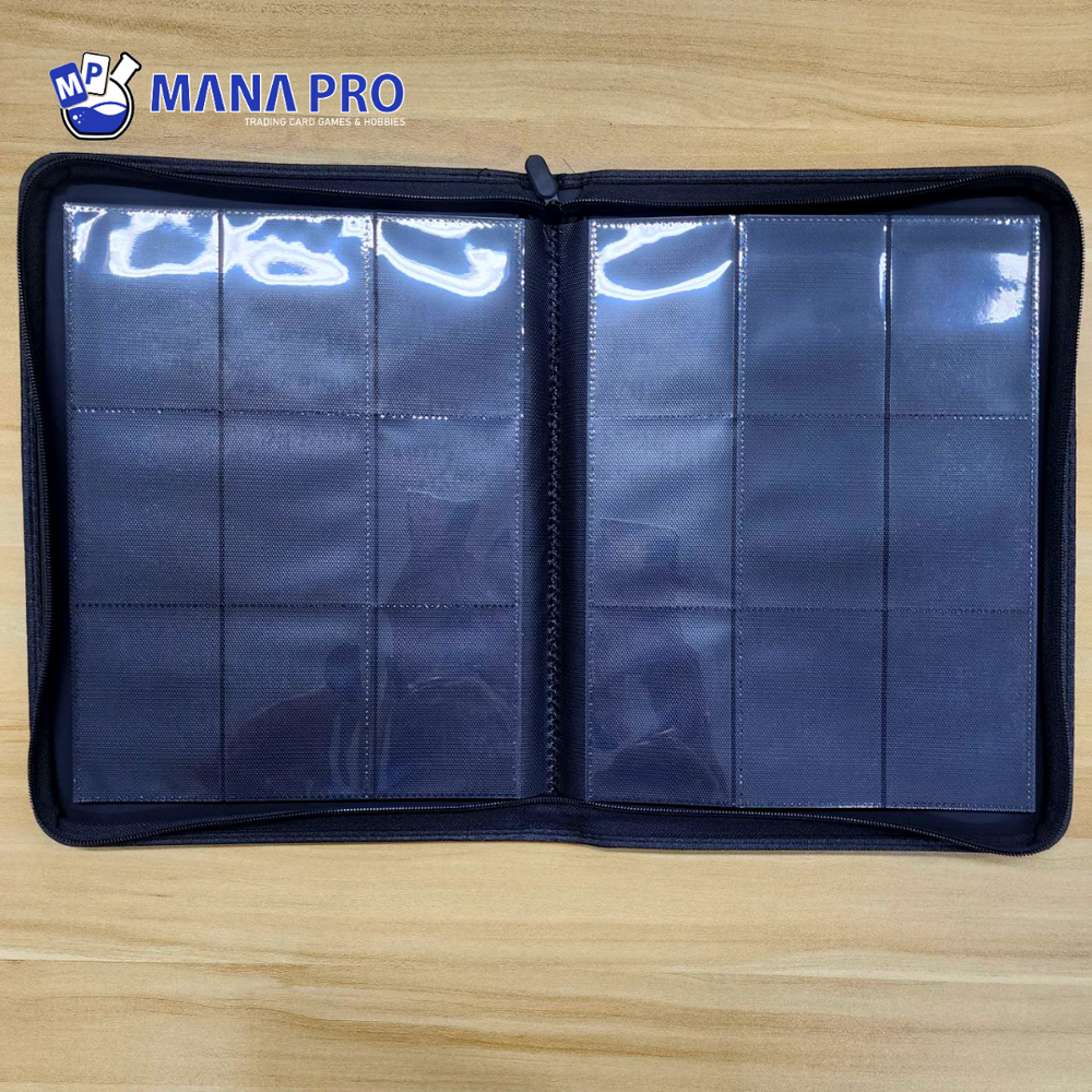9 POCKET PURPLE ZIPPED BINDER