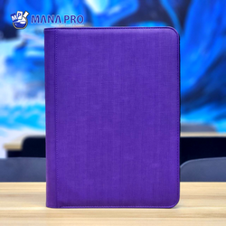 9 POCKET PURPLE ZIPPED BINDER