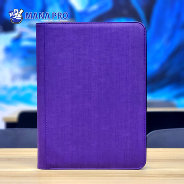 9 POCKET PURPLE ZIPPED BINDER