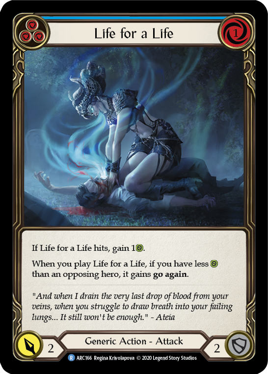 Life for a Life (Blue) [ARC166] Unlimited Edition Rainbow Foil