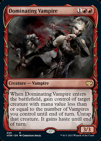 Dominating Vampire (Showcase Fang Frame) [Innistrad: Crimson Vow]
