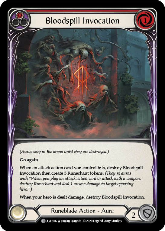 Bloodspill Invocation (Red) [ARC106] Unlimited Edition Rainbow Foil