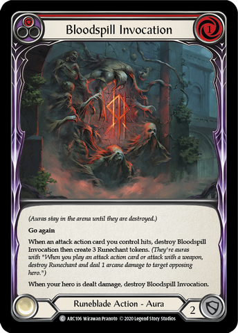 Bloodspill Invocation (Red) [ARC106] Unlimited Edition Rainbow Foil