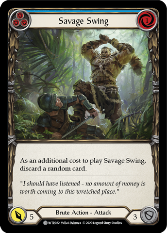Savage Swing (Blue) [WTR022] Unlimited Edition Rainbow Foil