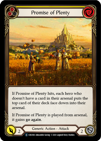 Promise of Plenty (Yellow) [CRU184] Unlimited Normal