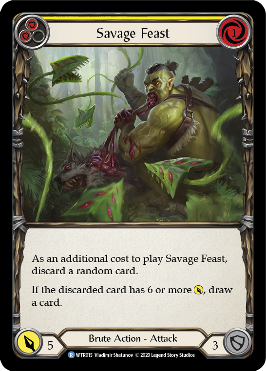 Savage Feast (Yellow) [WTR015] Unlimited Edition Rainbow Foil