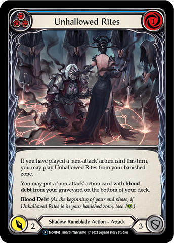 Unhallowed Rites (Blue) [U-MON161] Unlimited Edition Normal