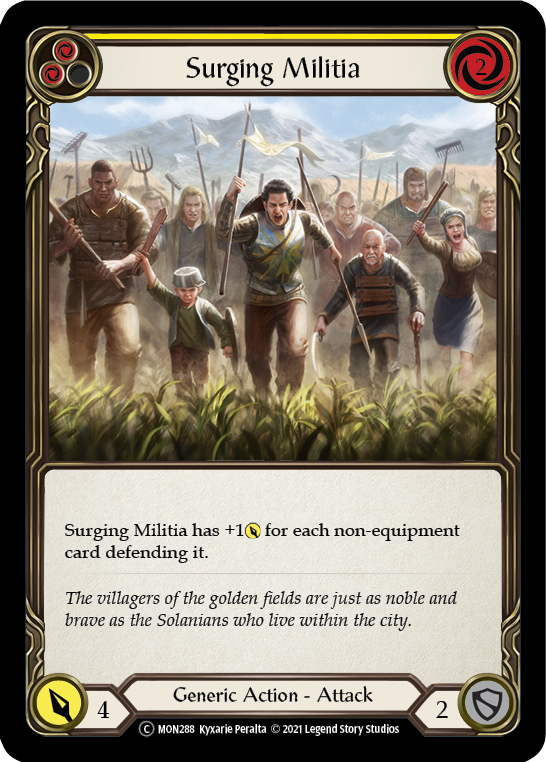 Surging Militia (Yellow) [U-MON288] Unlimited Edition Normal