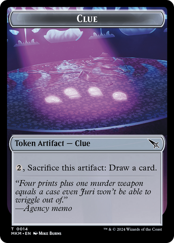 Clue (0014) // A 0041 Double-Sided Token [Murders at Karlov Manor Tokens]