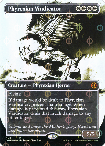 Phyrexian Vindicator (Borderless Ichor Step-and-Compleat Foil) [Phyrexia: All Will Be One]