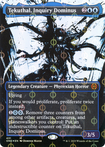 Tekuthal, Inquiry Dominus (Borderless Ichor Step-and-Compleat Foil) [Phyrexia: All Will Be One]