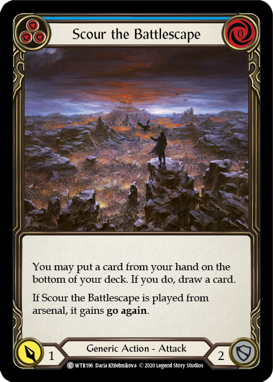 Scour the Battlescape (Blue) [WTR196] Unlimited Edition Rainbow Foil