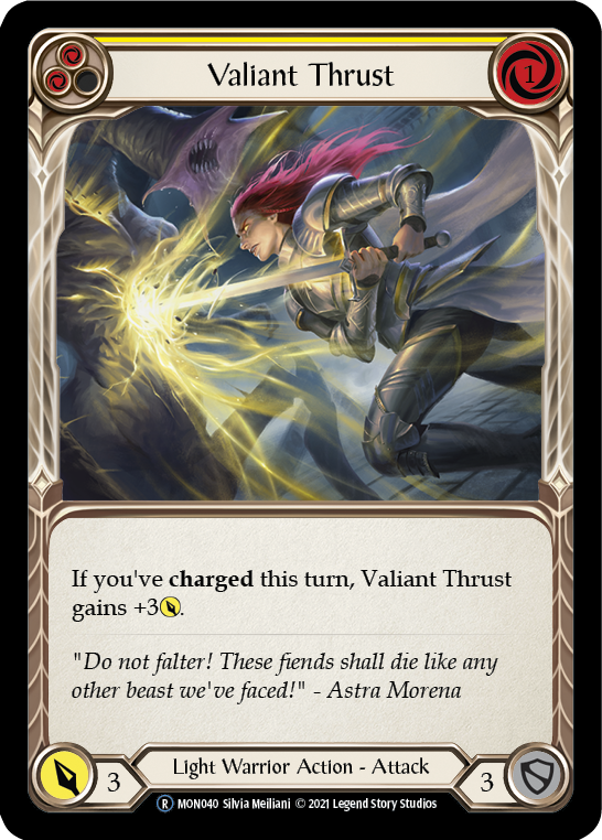 Valiant Thrust (Yellow) [U-MON040] Unlimited Edition Normal