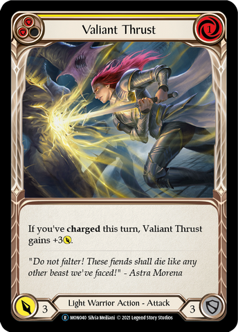 Valiant Thrust (Yellow) [U-MON040] Unlimited Edition Normal