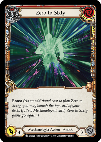 Zero to Sixty (Red) [ARC026] Unlimited Edition Rainbow Foil
