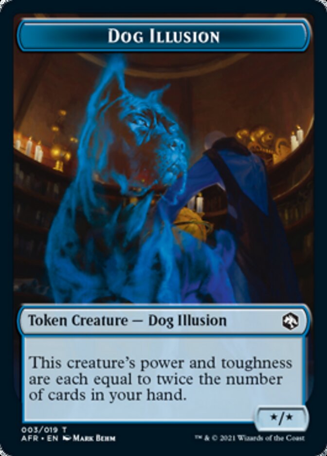 Dog Illusion // Emblem - Lolth, Spider Queen Double-sided Token [Dungeons & Dragons: Adventures in the Forgotten Realms Tokens]