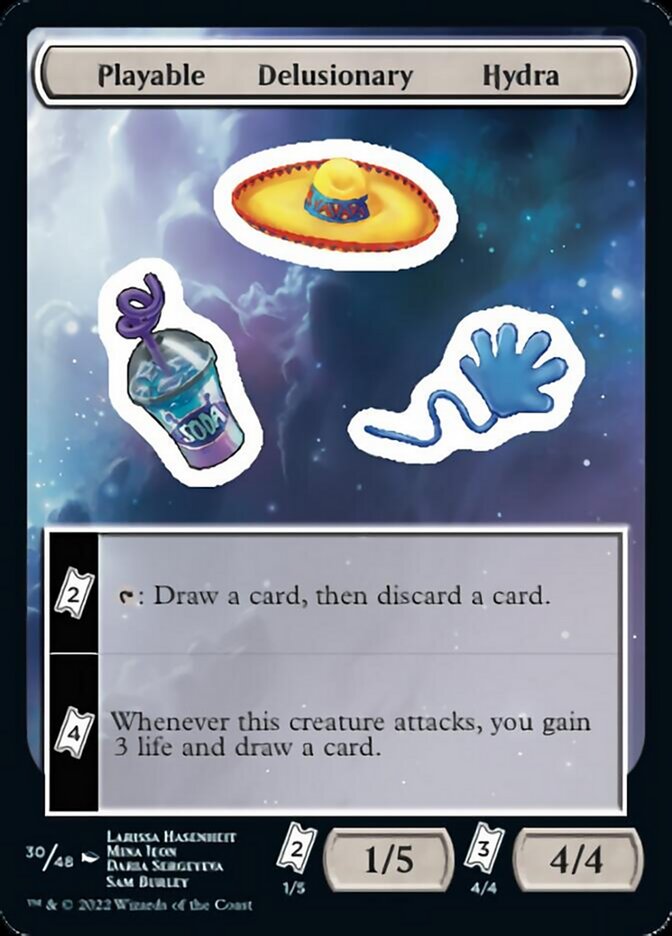 Playable Delusionary Hydra [Unfinity Stickers]