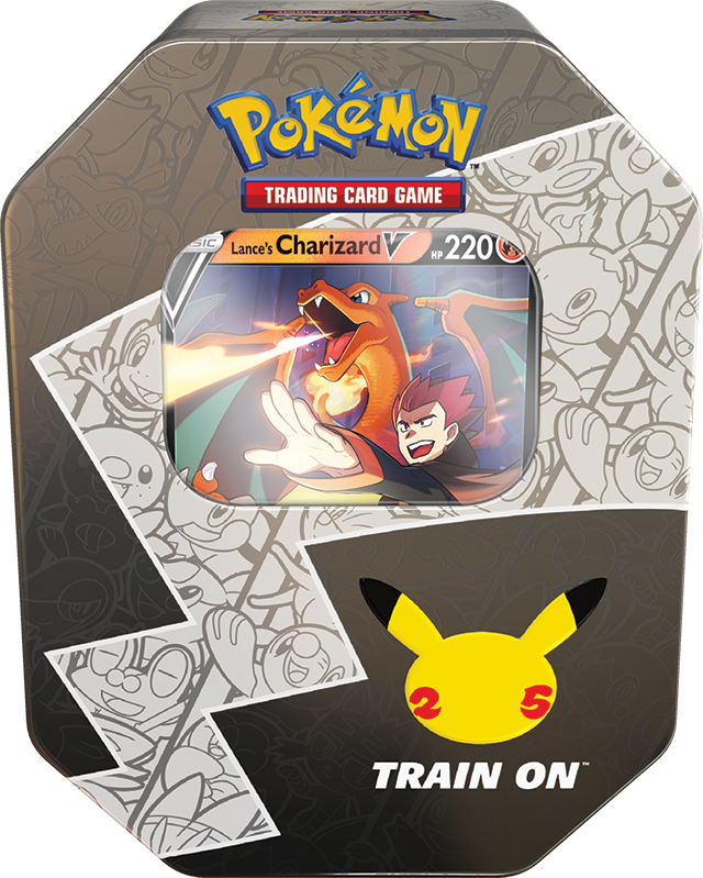 POKEMOMN TCG - 25TH ANNIVERYSARY LANCE'S CHARIZARD TIN (SMALL)