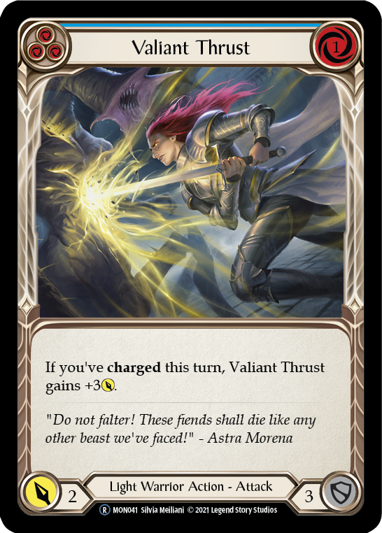 Valiant Thrust (Blue) [U-MON041] Unlimited Edition Normal