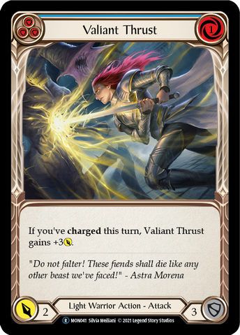 Valiant Thrust (Blue) [U-MON041] Unlimited Edition Normal