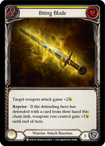 Biting Blade (Yellow) [WTR136] Unlimited Edition Rainbow Foil