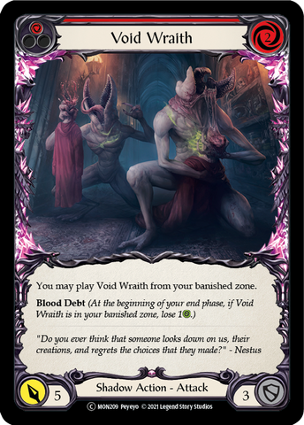 Void Wraith (Red) (Rainbow Foil) [U-MON209-RF] Unlimited Edition Rainbow Foil