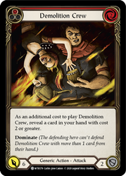 Demolition Crew (Red) [WTR179] Unlimited Edition Rainbow Foil