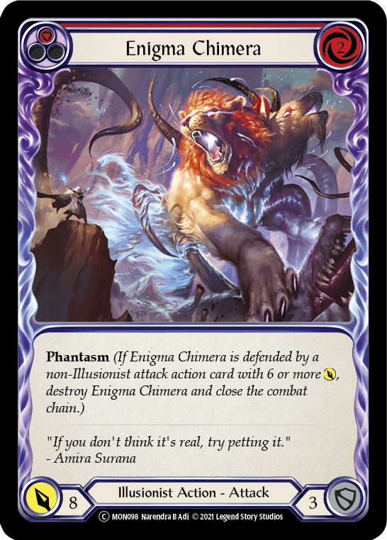 Enigma Chimera (Red) (Rainbow Foil) [U-MON098-RF] Unlimited Edition Rainbow Foil