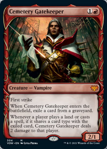 Cemetery Gatekeeper (Showcase Fang Frame) [Innistrad: Crimson Vow]