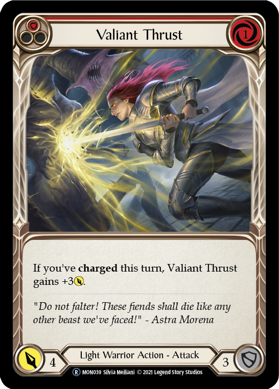 Valiant Thrust (Red) [U-MON039] Unlimited Edition Normal