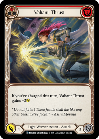 Valiant Thrust (Red) [U-MON039] Unlimited Edition Normal