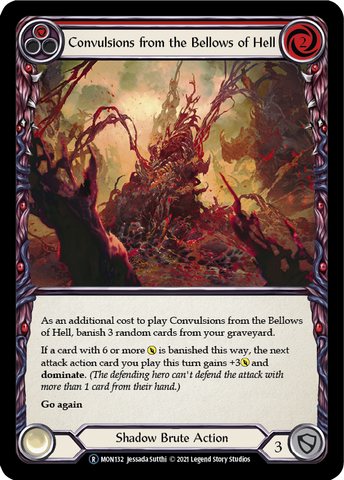 Convulsions from the Bellows of Hell (Red) (Rainbow Foil) [U-MON132-RF] Unlimited Edition Rainbow Foil