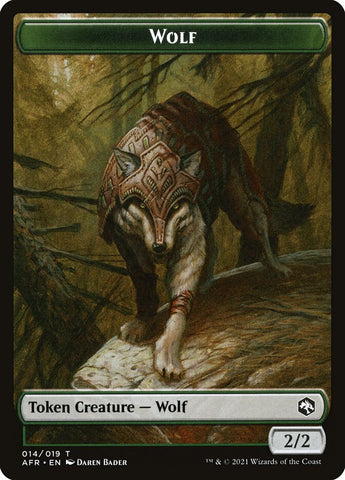 Wolf // Emblem - Ellywick Tumblestrum Double-sided Token [Dungeons & Dragons: Adventures in the Forgotten Realms Tokens]