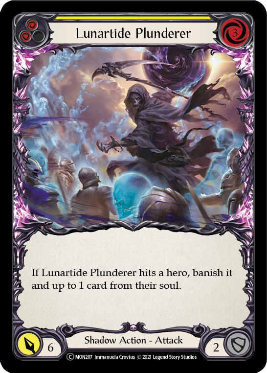 Lunartide Plunderer (Yellow) (Rainbow Foil) [U-MON207-RF] Unlimited Edition Rainbow Foil