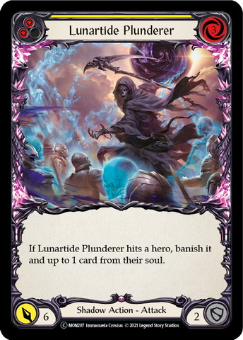 Lunartide Plunderer (Yellow) (Rainbow Foil) [U-MON207-RF] Unlimited Edition Rainbow Foil