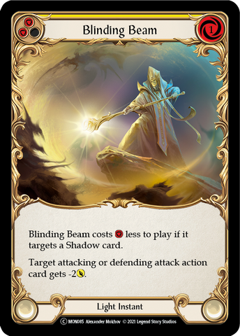 Blinding Beam (Yellow) (Rainbow Foil) [U-MON085-RF] Unlimited Edition Rainbow Foil