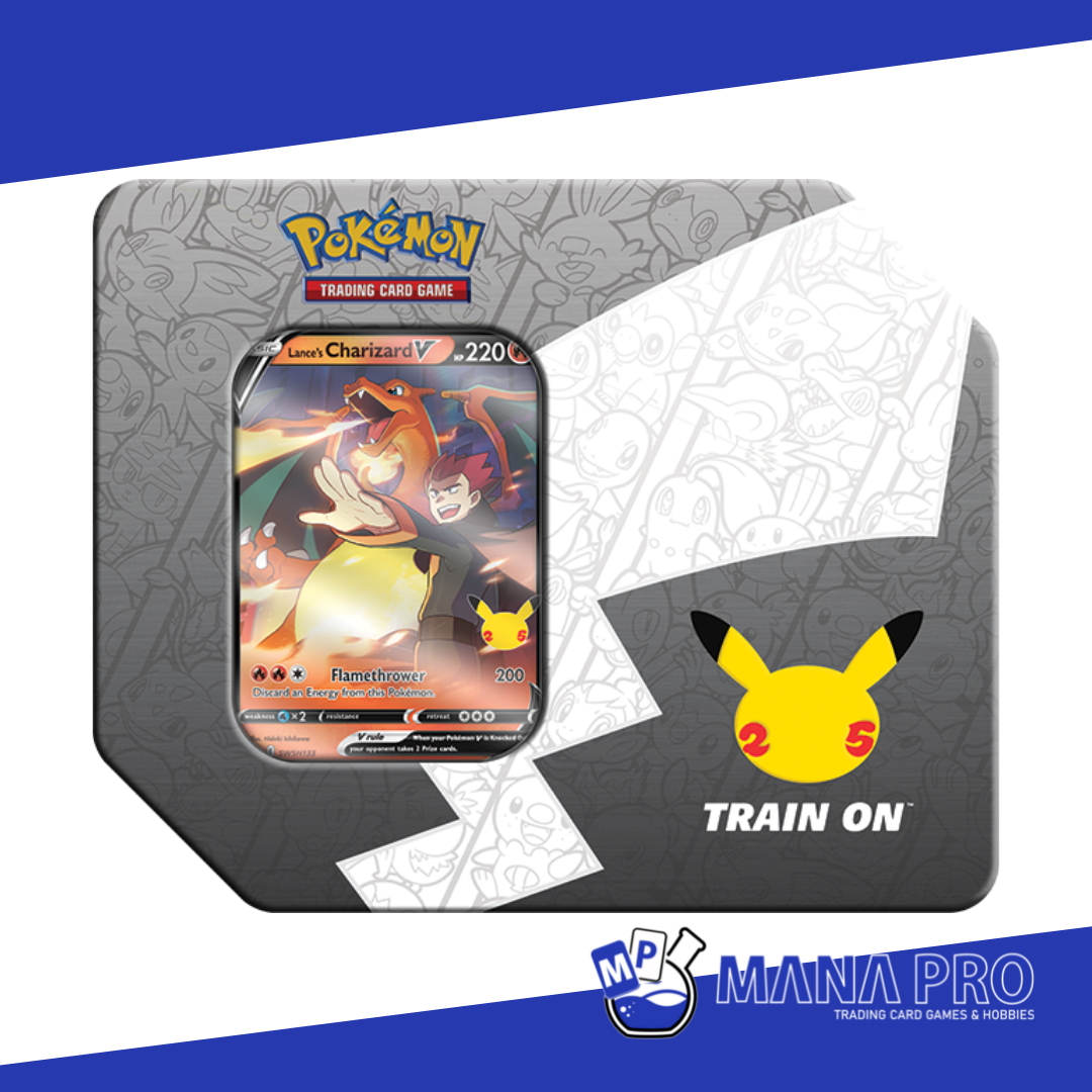 POKEMON TCG - 25TH ANNIVERSARY LANCE'S CHARIZARD TIN (BIG) POKEMON TCG - 25TH ANNIVERSARY LANCE'S CHARIZARD TIN (BIG)